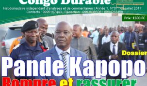 Congo Durable, la Une